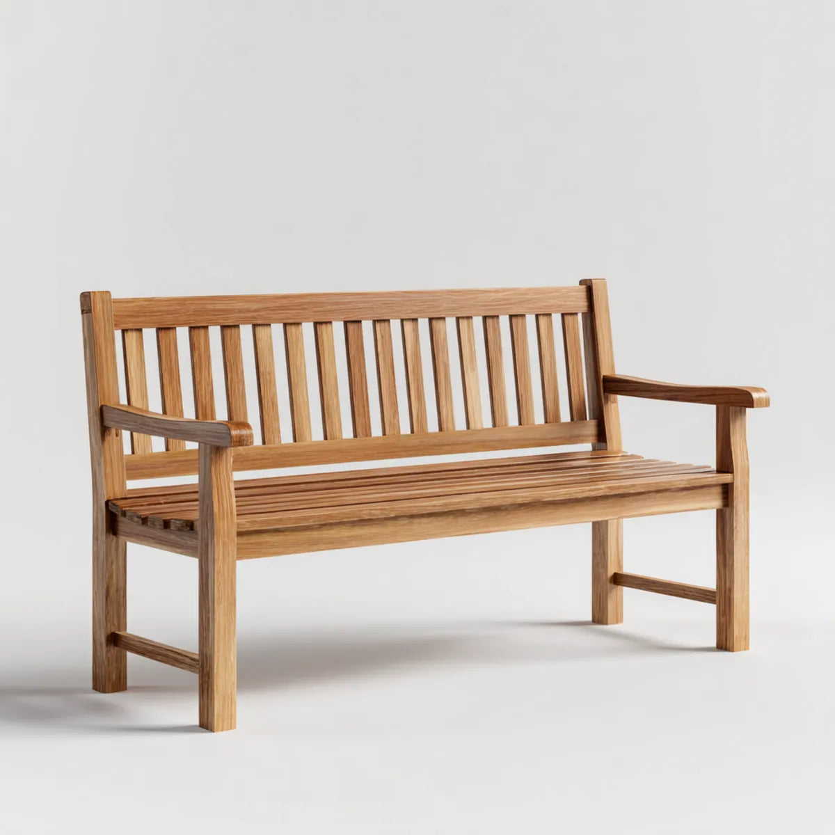 Banc de jardin 2 places naturel 120 x 62 x 90 cm en bois massif de teck rectangulaire