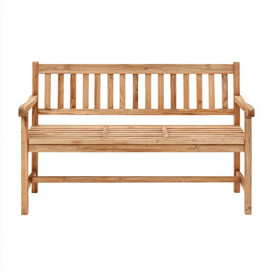 Banc de jardin 3 places marron 180 x 65 x 90 cm en teck massif forme rectangulaire