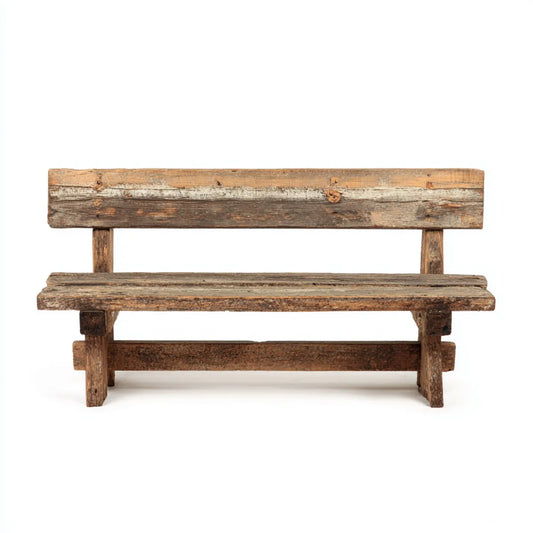 Banc de jardin 3 places marron en bois massif rectangulaire 150 x 60 x 85 cm